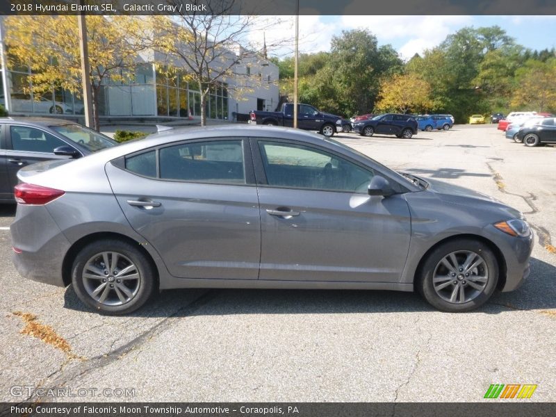 Galactic Gray / Black 2018 Hyundai Elantra SEL