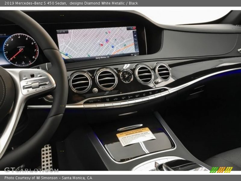 designo Diamond White Metallic / Black 2019 Mercedes-Benz S 450 Sedan