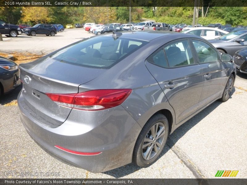 Galactic Gray / Black 2018 Hyundai Elantra SEL