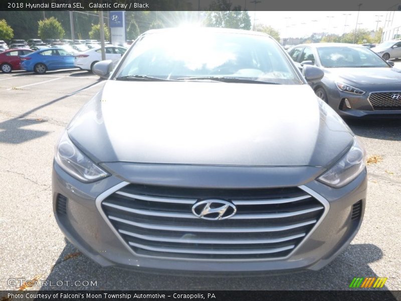 Galactic Gray / Black 2018 Hyundai Elantra SEL