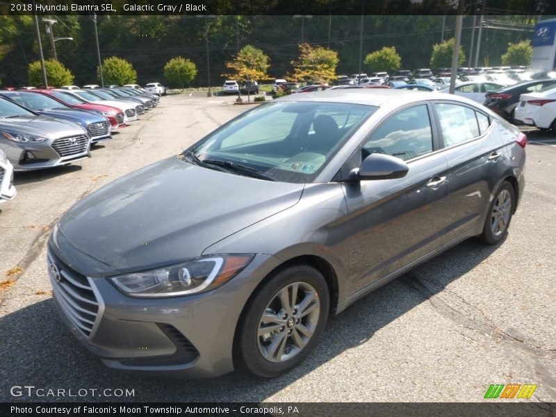 Galactic Gray / Black 2018 Hyundai Elantra SEL