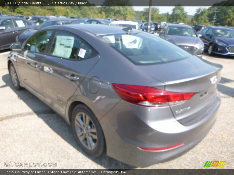 Galactic Gray / Black 2018 Hyundai Elantra SEL
