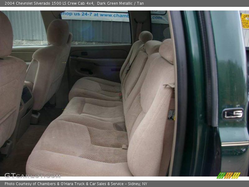 Dark Green Metallic / Tan 2004 Chevrolet Silverado 1500 LS Crew Cab 4x4