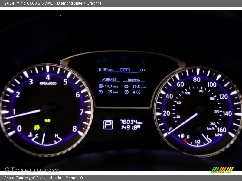 Diamond Slate / Graphite 2014 Infiniti QX60 3.5 AWD