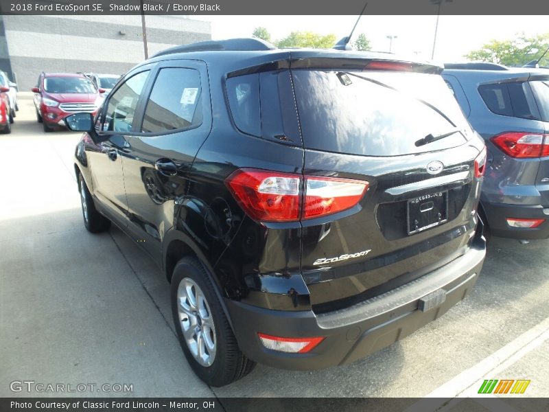Shadow Black / Ebony Black 2018 Ford EcoSport SE