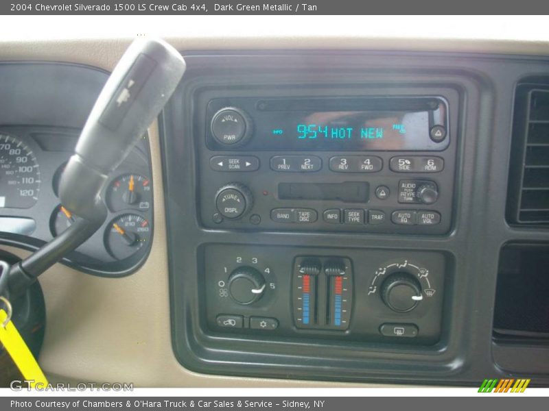 Dark Green Metallic / Tan 2004 Chevrolet Silverado 1500 LS Crew Cab 4x4