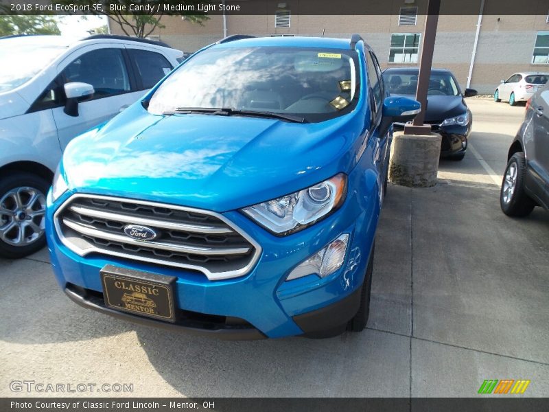 Blue Candy / Medium Light Stone 2018 Ford EcoSport SE