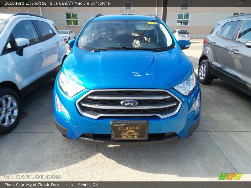 Blue Candy / Medium Light Stone 2018 Ford EcoSport SE