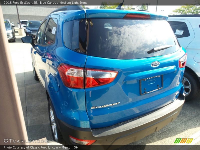 Blue Candy / Medium Light Stone 2018 Ford EcoSport SE