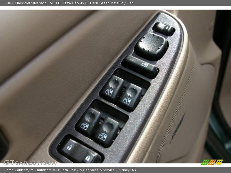 Dark Green Metallic / Tan 2004 Chevrolet Silverado 1500 LS Crew Cab 4x4