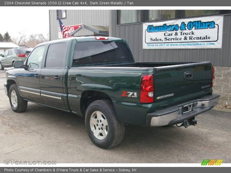 Dark Green Metallic / Tan 2004 Chevrolet Silverado 1500 LS Crew Cab 4x4