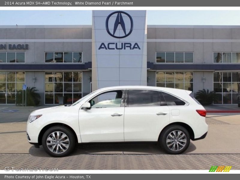 White Diamond Pearl / Parchment 2014 Acura MDX SH-AWD Technology