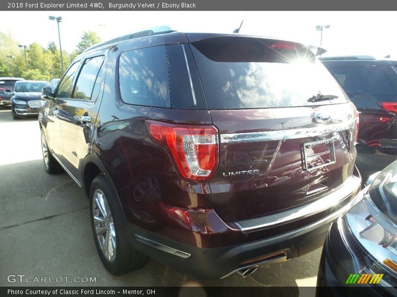 Burgundy Velvet / Ebony Black 2018 Ford Explorer Limited 4WD