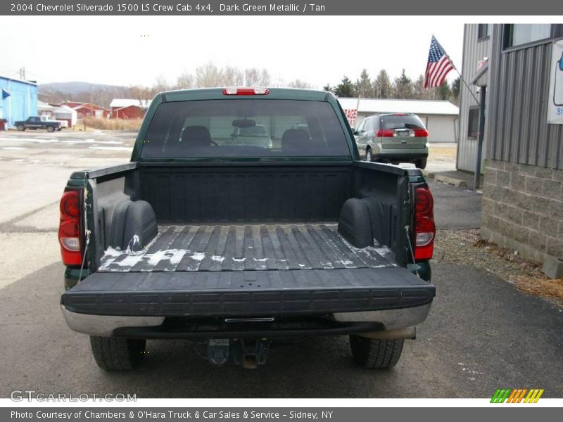 Dark Green Metallic / Tan 2004 Chevrolet Silverado 1500 LS Crew Cab 4x4