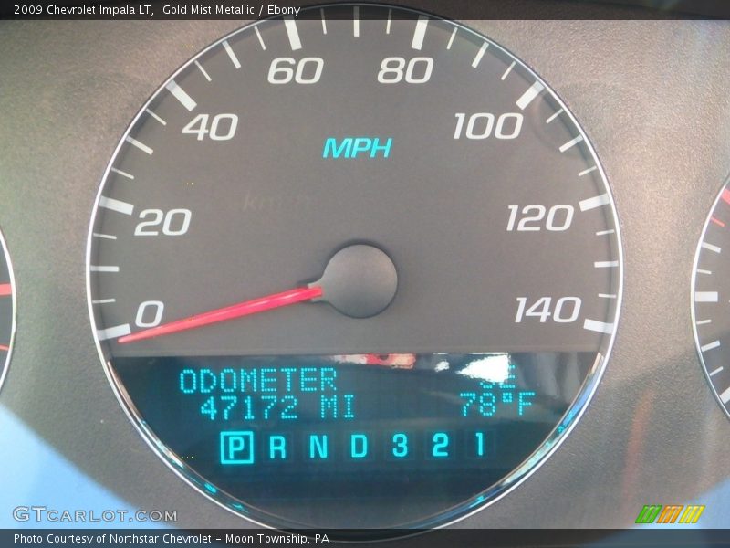 Gold Mist Metallic / Ebony 2009 Chevrolet Impala LT
