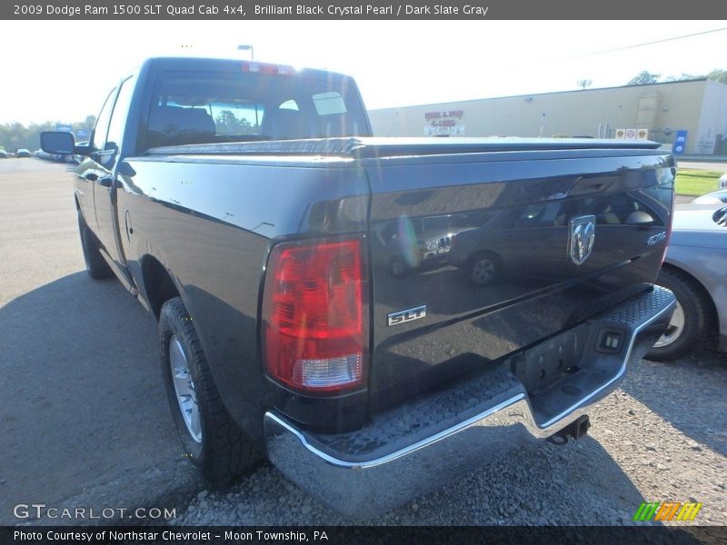 Brilliant Black Crystal Pearl / Dark Slate Gray 2009 Dodge Ram 1500 SLT Quad Cab 4x4