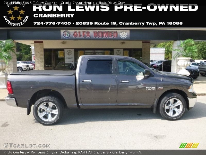 Granite Crystal Metallic / Black/Diesel Gray 2014 Ram 1500 SLT Crew Cab 4x4
