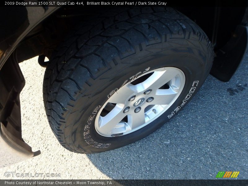 Brilliant Black Crystal Pearl / Dark Slate Gray 2009 Dodge Ram 1500 SLT Quad Cab 4x4