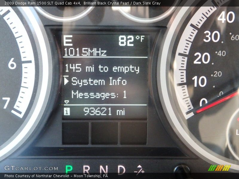 Brilliant Black Crystal Pearl / Dark Slate Gray 2009 Dodge Ram 1500 SLT Quad Cab 4x4