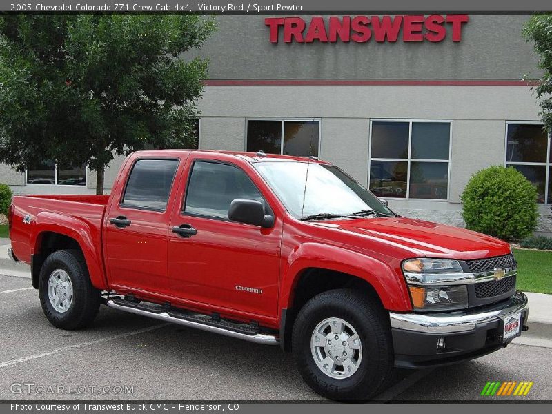 Victory Red / Sport Pewter 2005 Chevrolet Colorado Z71 Crew Cab 4x4