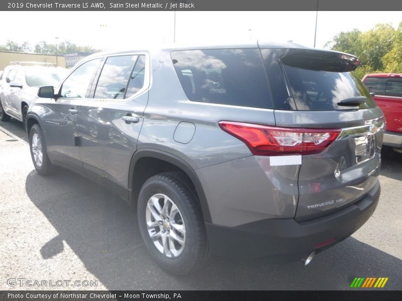 Satin Steel Metallic / Jet Black 2019 Chevrolet Traverse LS AWD