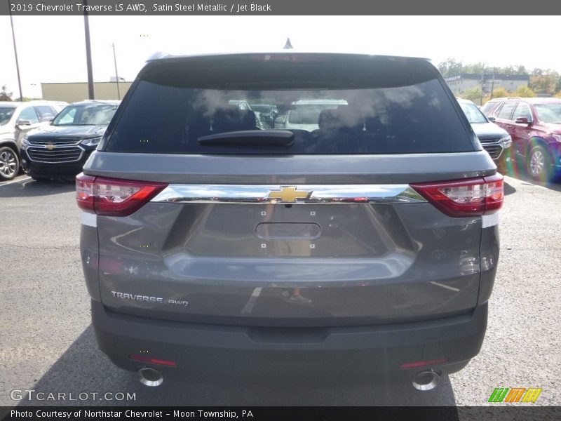 Satin Steel Metallic / Jet Black 2019 Chevrolet Traverse LS AWD
