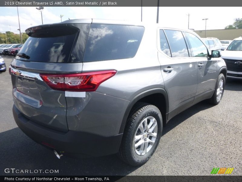 Satin Steel Metallic / Jet Black 2019 Chevrolet Traverse LS AWD