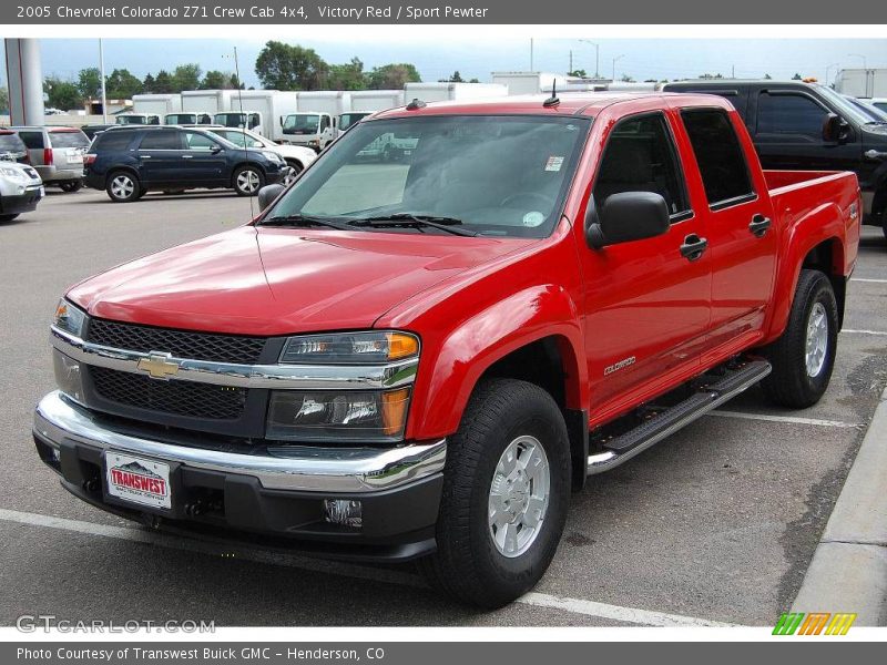 Victory Red / Sport Pewter 2005 Chevrolet Colorado Z71 Crew Cab 4x4