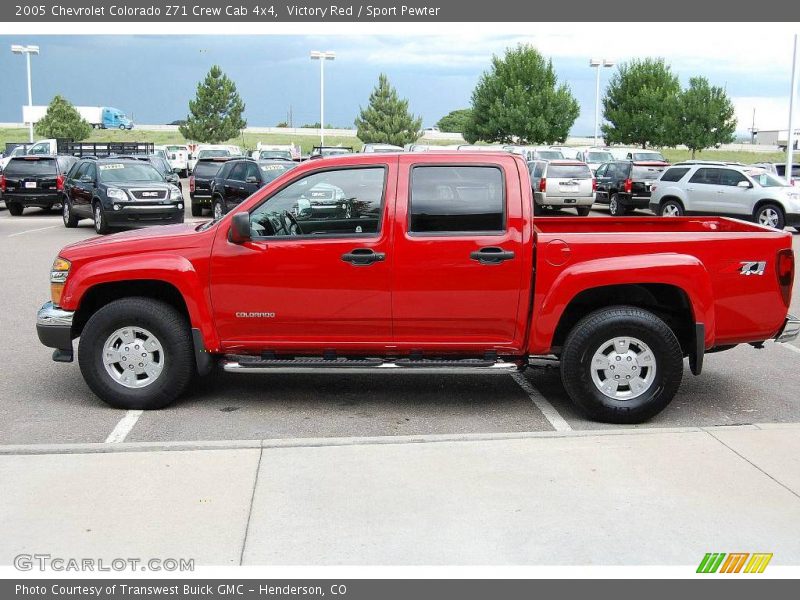 Victory Red / Sport Pewter 2005 Chevrolet Colorado Z71 Crew Cab 4x4