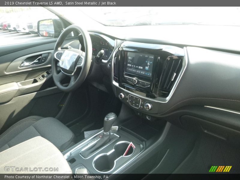 Satin Steel Metallic / Jet Black 2019 Chevrolet Traverse LS AWD