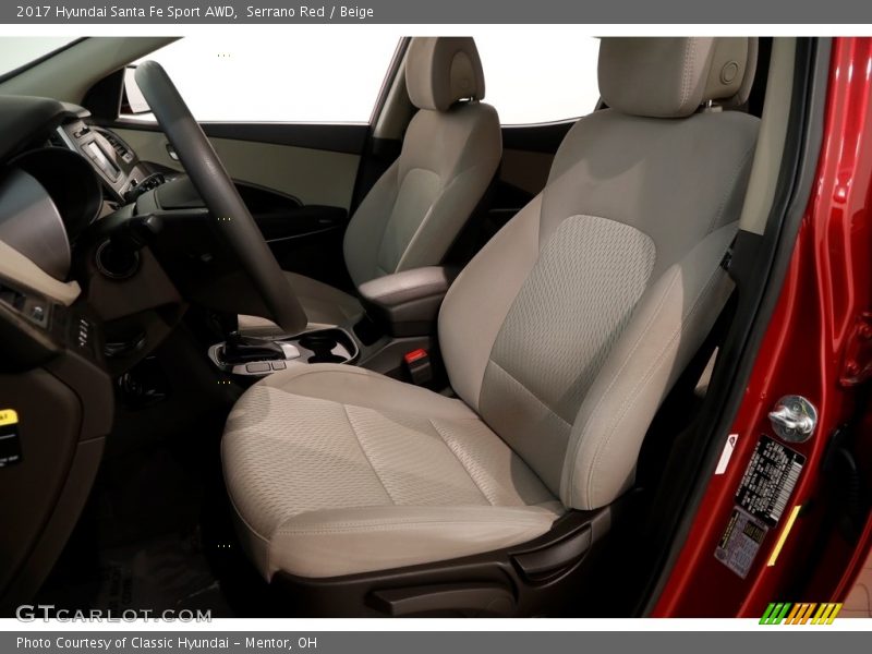 Serrano Red / Beige 2017 Hyundai Santa Fe Sport AWD