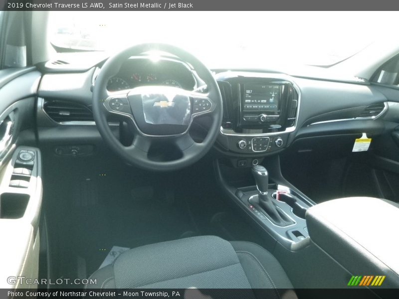 Satin Steel Metallic / Jet Black 2019 Chevrolet Traverse LS AWD