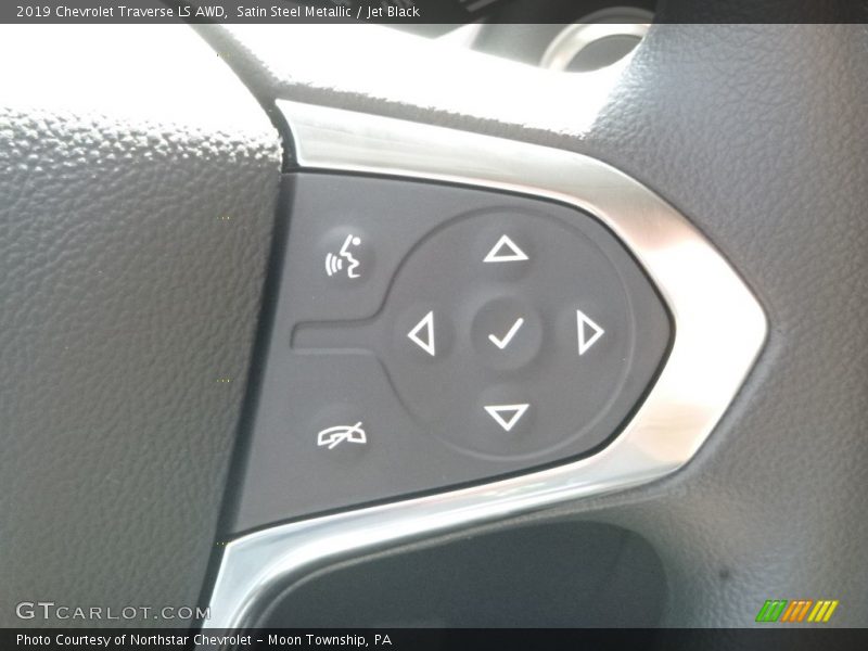 Satin Steel Metallic / Jet Black 2019 Chevrolet Traverse LS AWD