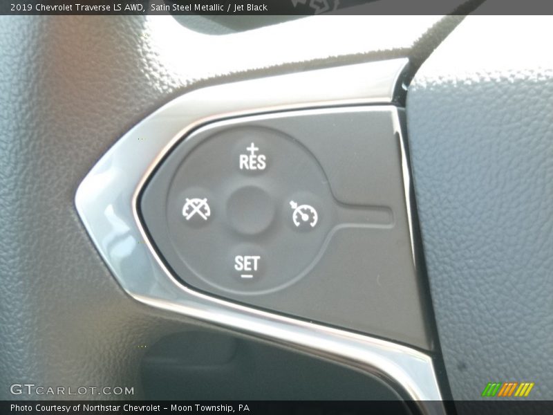 Satin Steel Metallic / Jet Black 2019 Chevrolet Traverse LS AWD