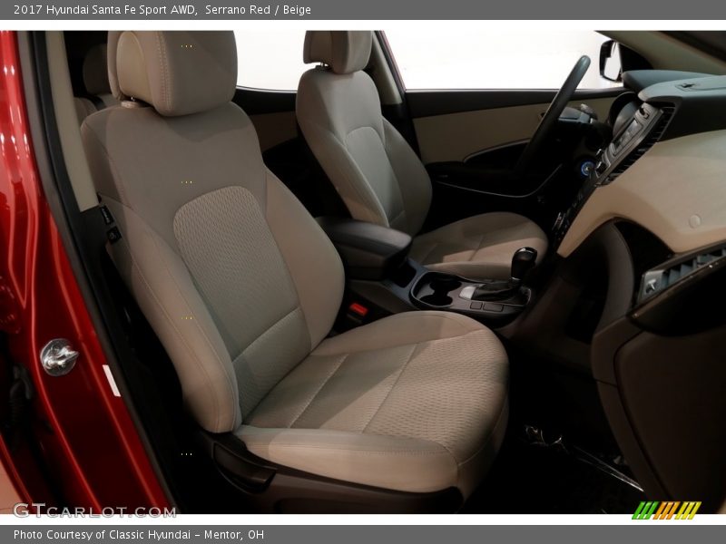 Serrano Red / Beige 2017 Hyundai Santa Fe Sport AWD