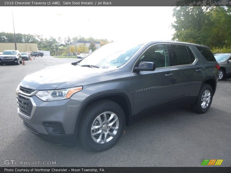 Satin Steel Metallic / Jet Black 2019 Chevrolet Traverse LS AWD