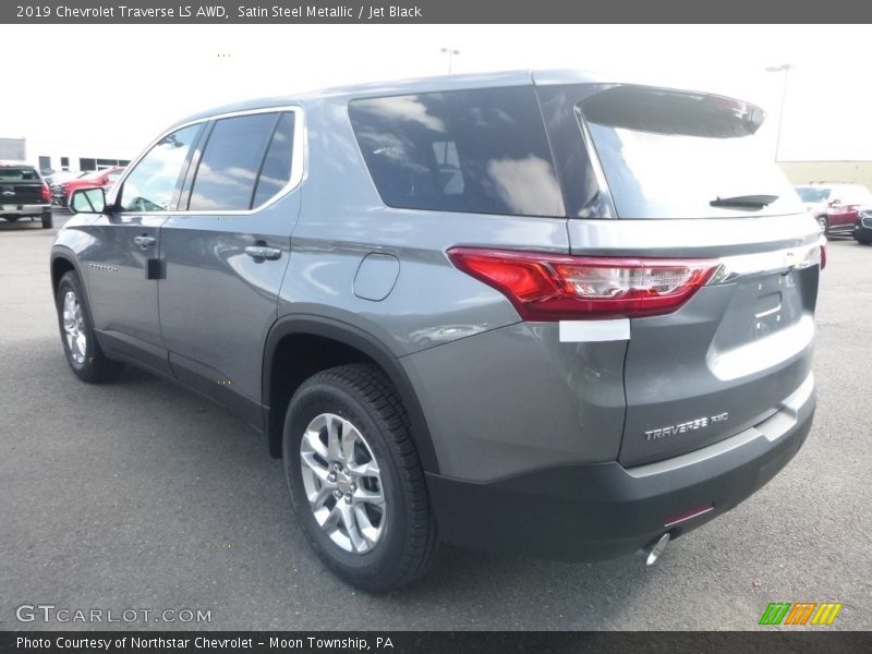 Satin Steel Metallic / Jet Black 2019 Chevrolet Traverse LS AWD