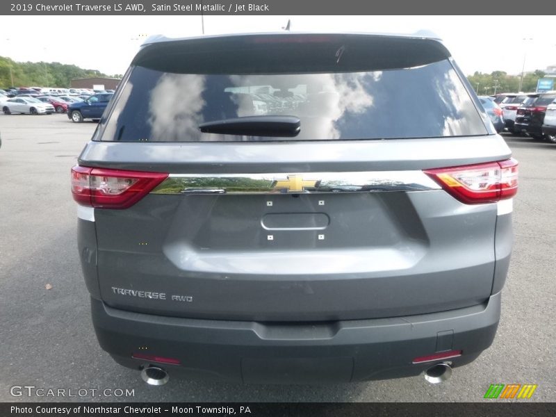 Satin Steel Metallic / Jet Black 2019 Chevrolet Traverse LS AWD