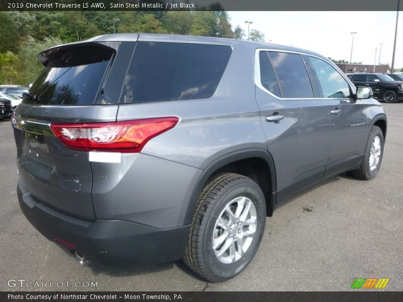 Satin Steel Metallic / Jet Black 2019 Chevrolet Traverse LS AWD