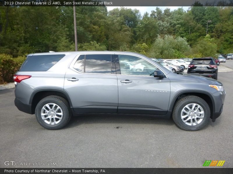 Satin Steel Metallic / Jet Black 2019 Chevrolet Traverse LS AWD