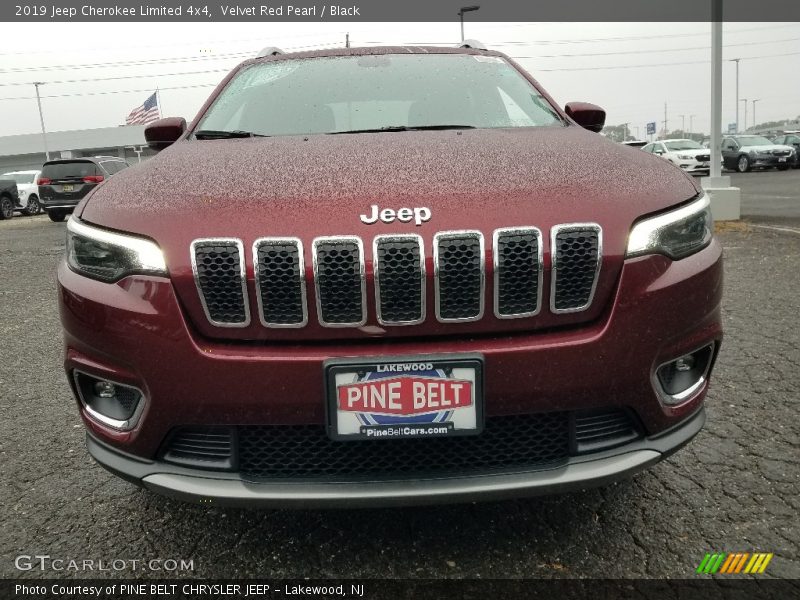 Velvet Red Pearl / Black 2019 Jeep Cherokee Limited 4x4