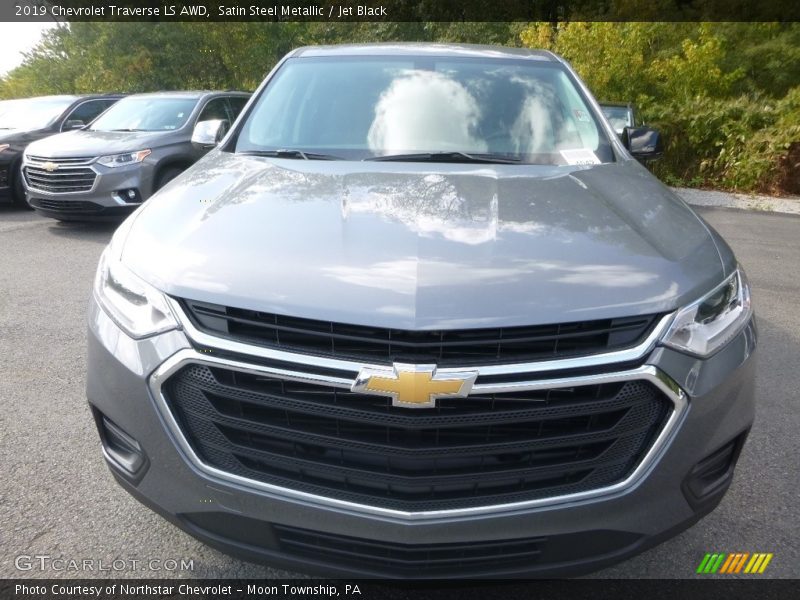 Satin Steel Metallic / Jet Black 2019 Chevrolet Traverse LS AWD