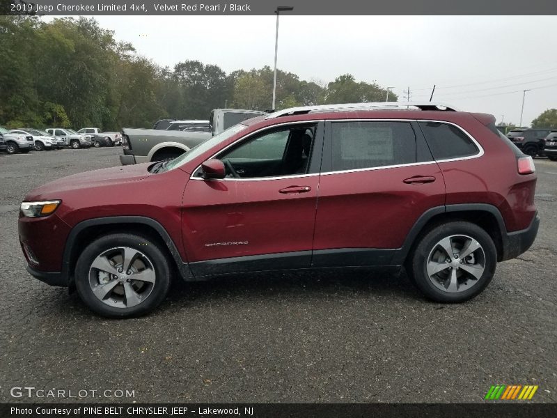 Velvet Red Pearl / Black 2019 Jeep Cherokee Limited 4x4