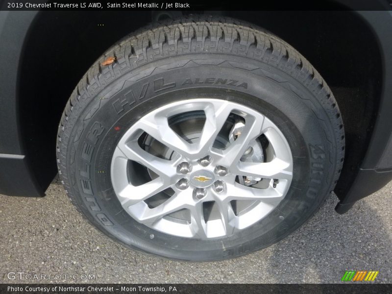 Satin Steel Metallic / Jet Black 2019 Chevrolet Traverse LS AWD