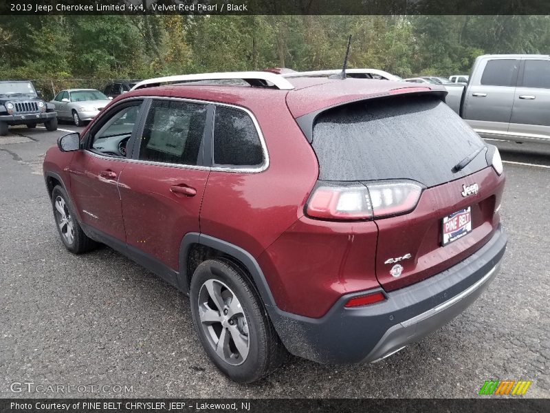 Velvet Red Pearl / Black 2019 Jeep Cherokee Limited 4x4