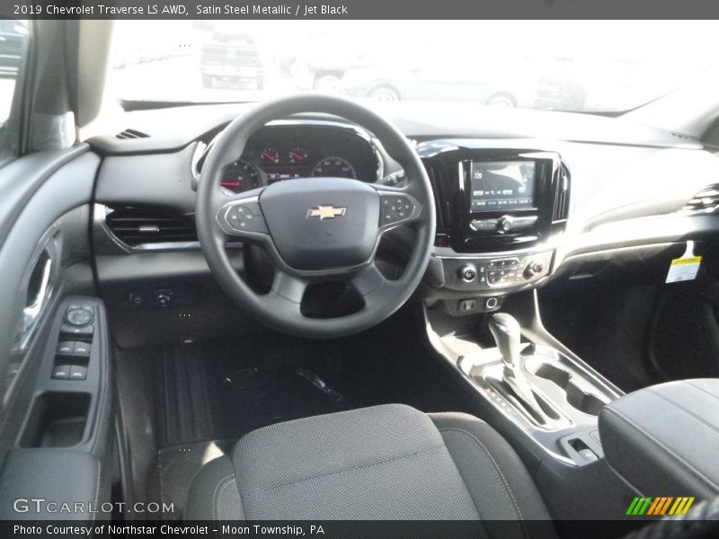 Satin Steel Metallic / Jet Black 2019 Chevrolet Traverse LS AWD