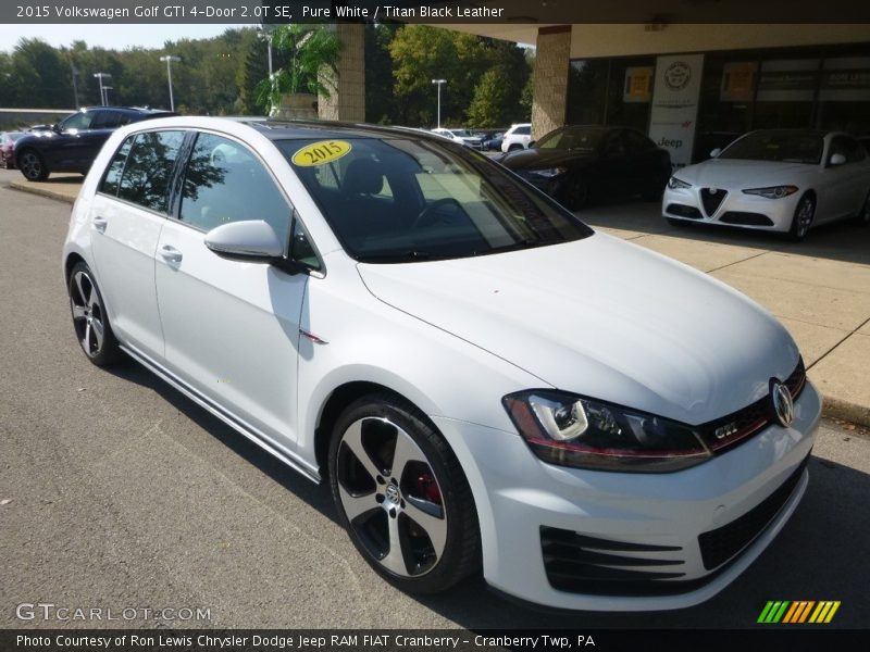 Pure White / Titan Black Leather 2015 Volkswagen Golf GTI 4-Door 2.0T SE