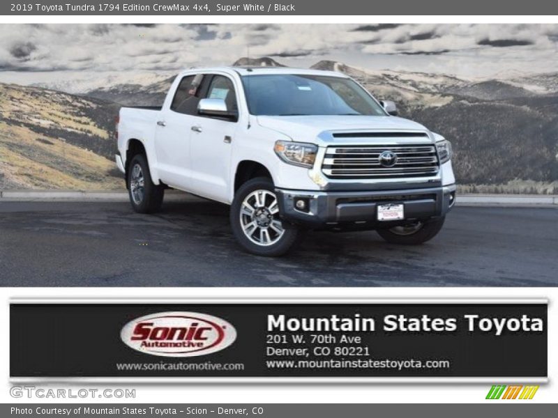 Super White / Black 2019 Toyota Tundra 1794 Edition CrewMax 4x4
