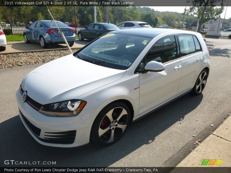 Pure White / Titan Black Leather 2015 Volkswagen Golf GTI 4-Door 2.0T SE