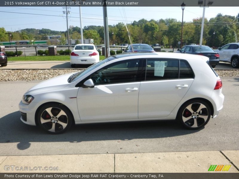 Pure White / Titan Black Leather 2015 Volkswagen Golf GTI 4-Door 2.0T SE